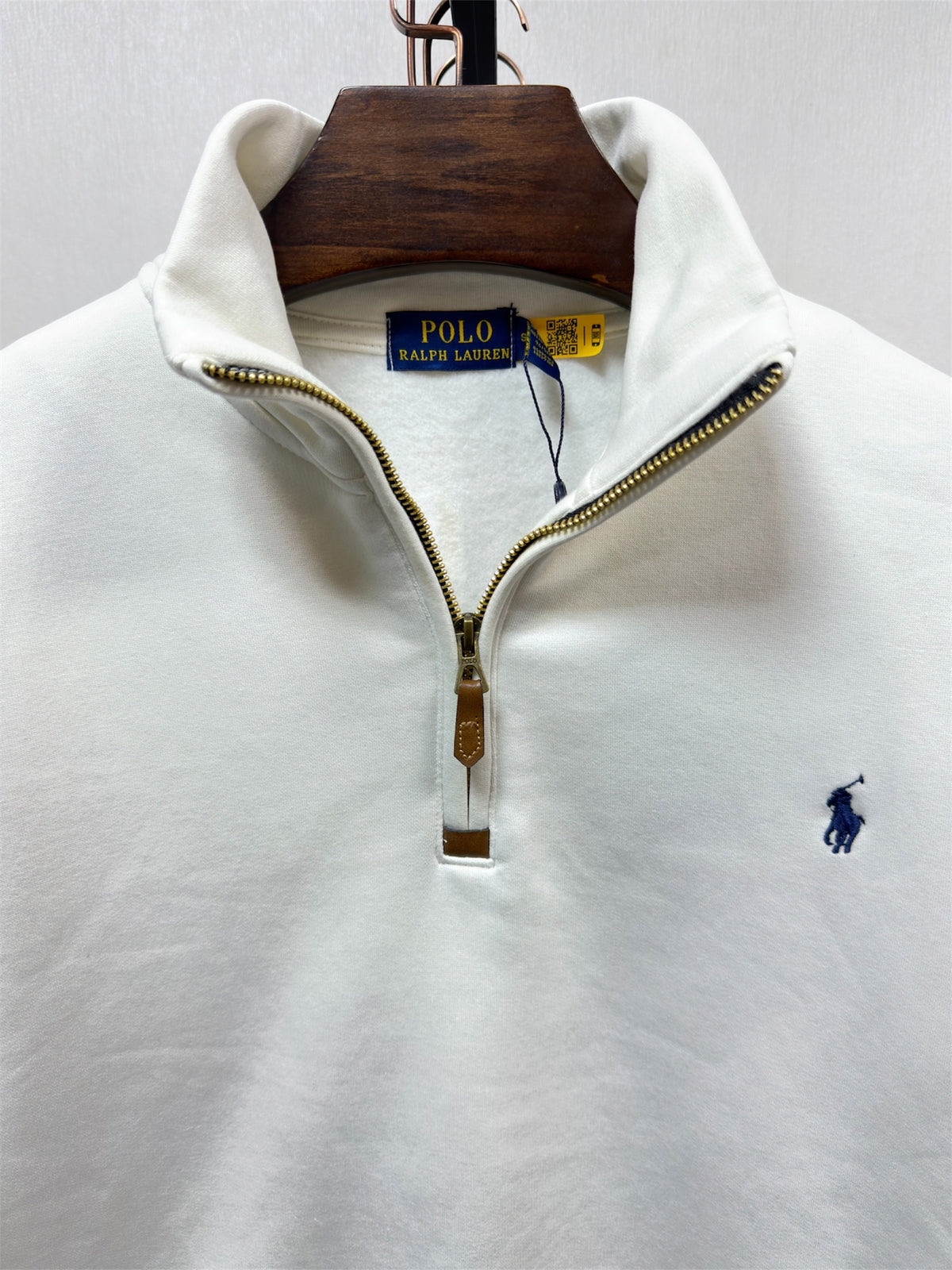 Premium Half Zip Pullover Jacket off white PLJK 05