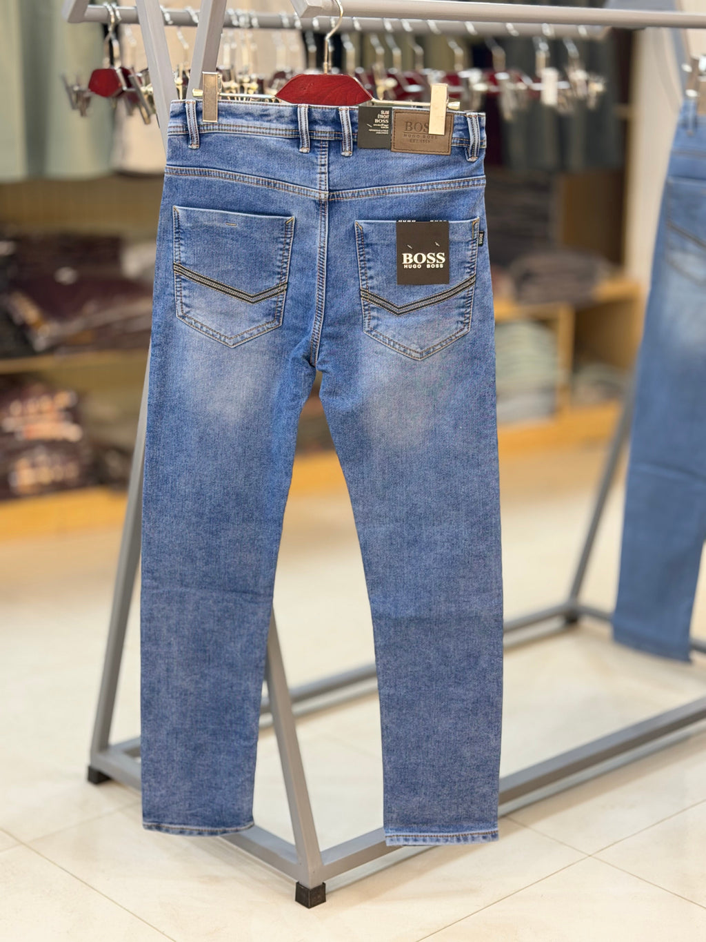 Men's Knit Denim Slim Fit Jeans – Soft Stretch Comfort deep 802 | Denim pant | Shirtology Bangladesh