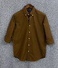 TMS Signature Solid Cotton Shirt 111 khaki | Solid Shirt | Shirtology Bangladesh