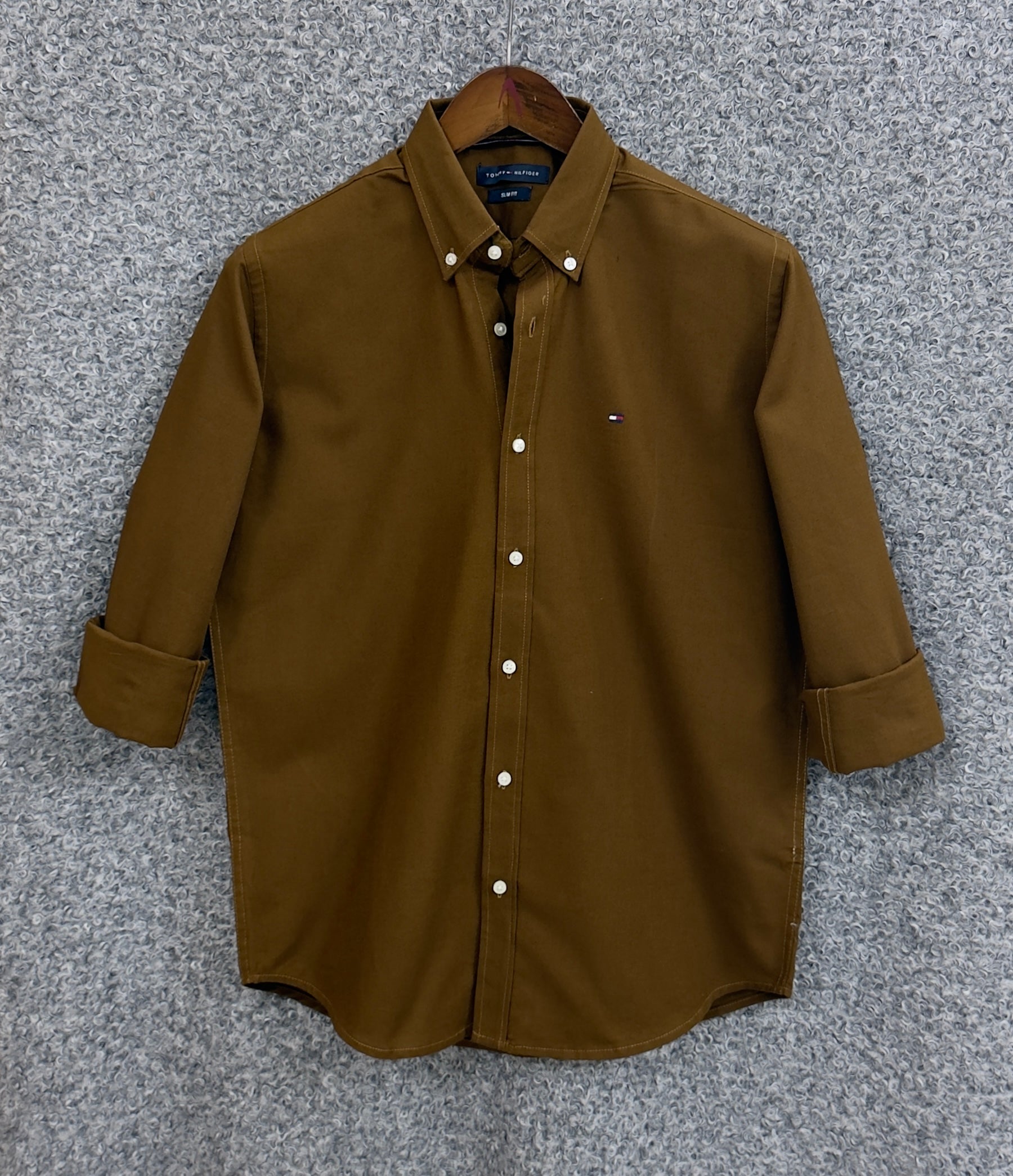 TMS Signature Solid Cotton Shirt 111 khaki | Solid Shirt | Shirtology Bangladesh