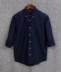 TMS Signature Solid Cotton Shirt 110 Navy