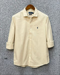 Linen Blend Solid Shirt with Cane Collar RLS  309