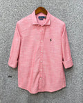 Luxury Linen Blend Solid Shirt with Cane Collar RLS 308