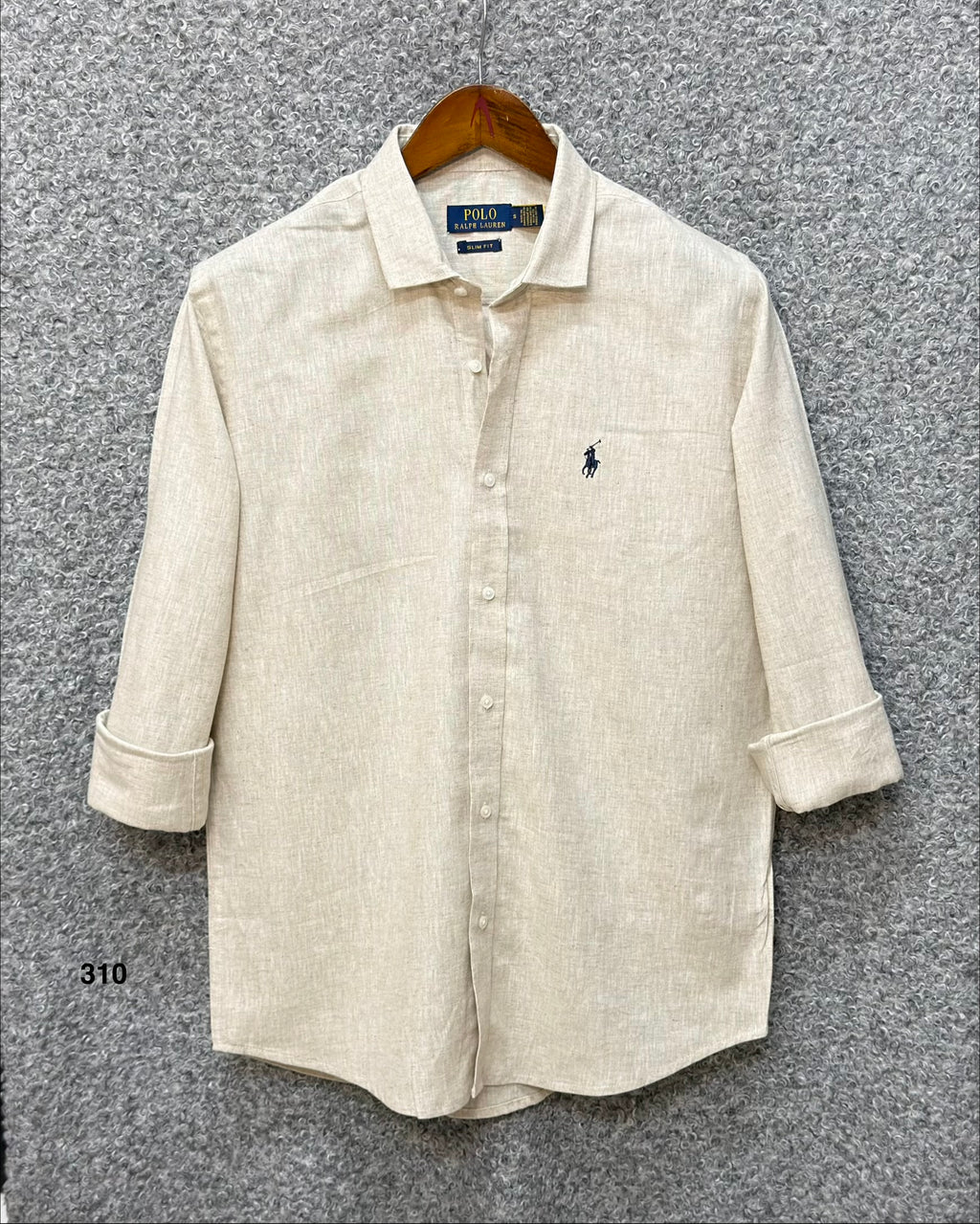 Linen Blend Solid Shirt with Cane Collar RLS  310