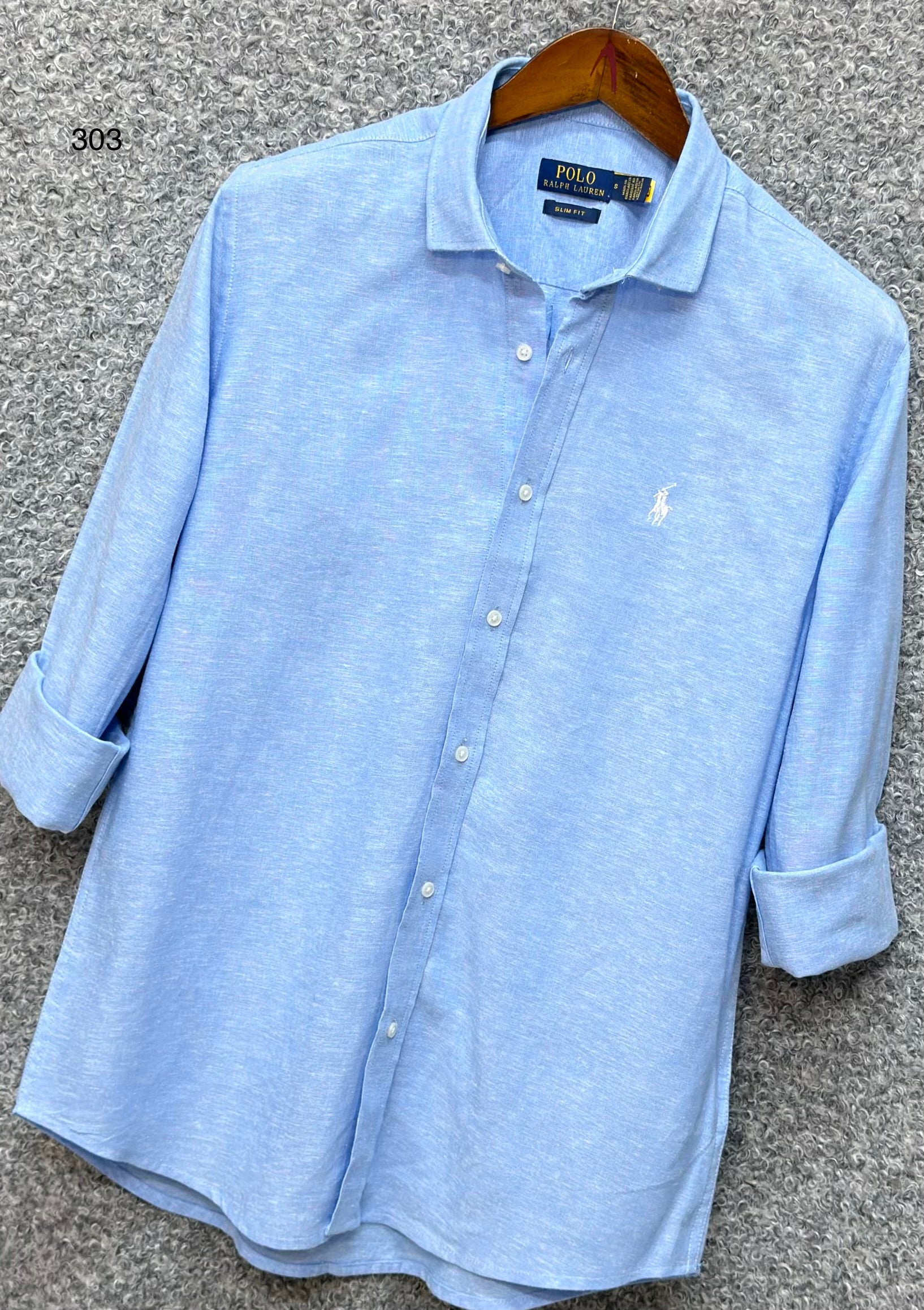 Luxury Linen Blend Solid Shirt with Cane Collar RLS 303