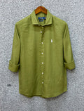 Luxury Linen Blend Solid Shirt with Cane Collar RLS 311