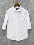 Luxury Linen Blend Solid Shirt with Cane Collar RLS 305