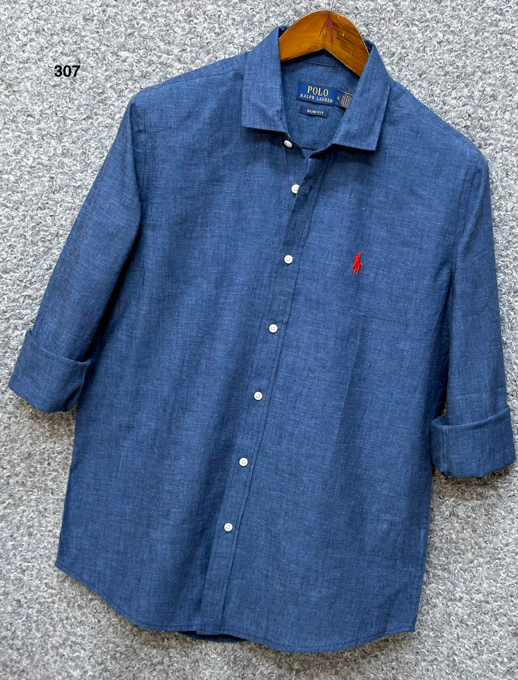 Luxury Linen Blend Solid Shirt with Cane Collar RLS 307