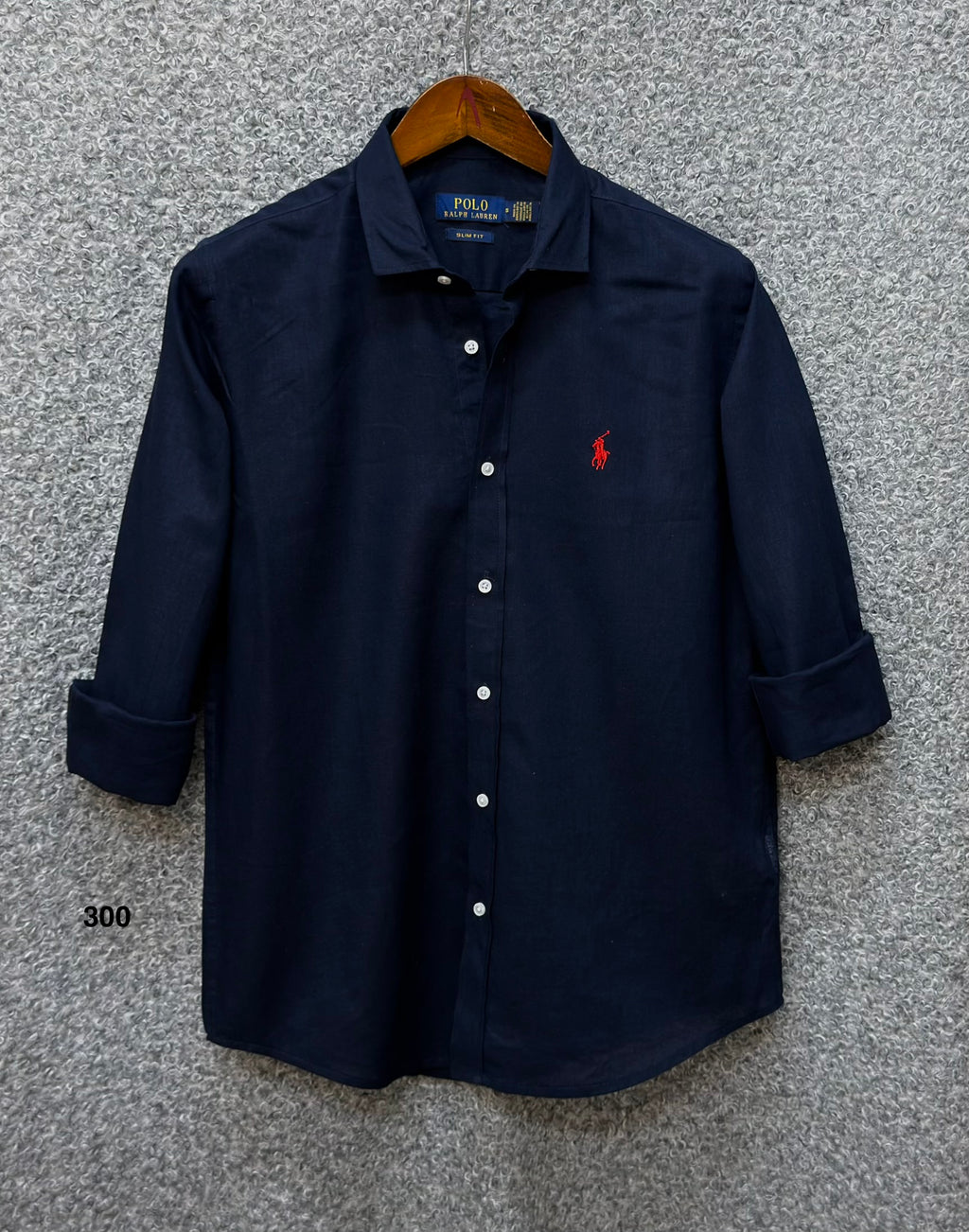 Luxury Linen Blend Solid Shirt with Cane Collar RLS 300