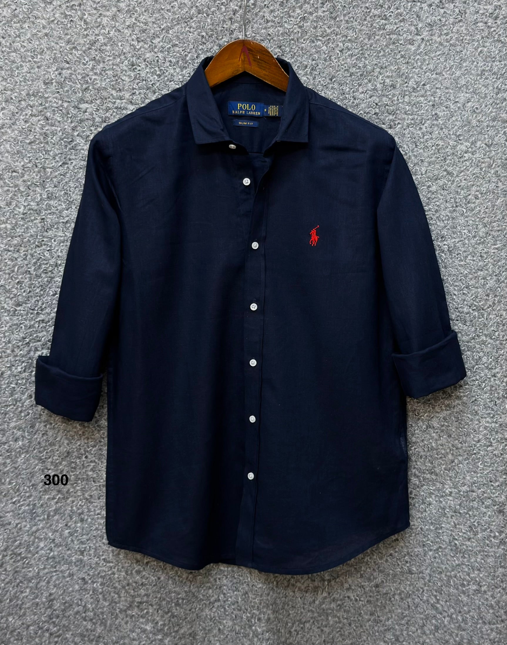 Luxury Linen Blend Solid Shirt with Cane Collar RLS 300
