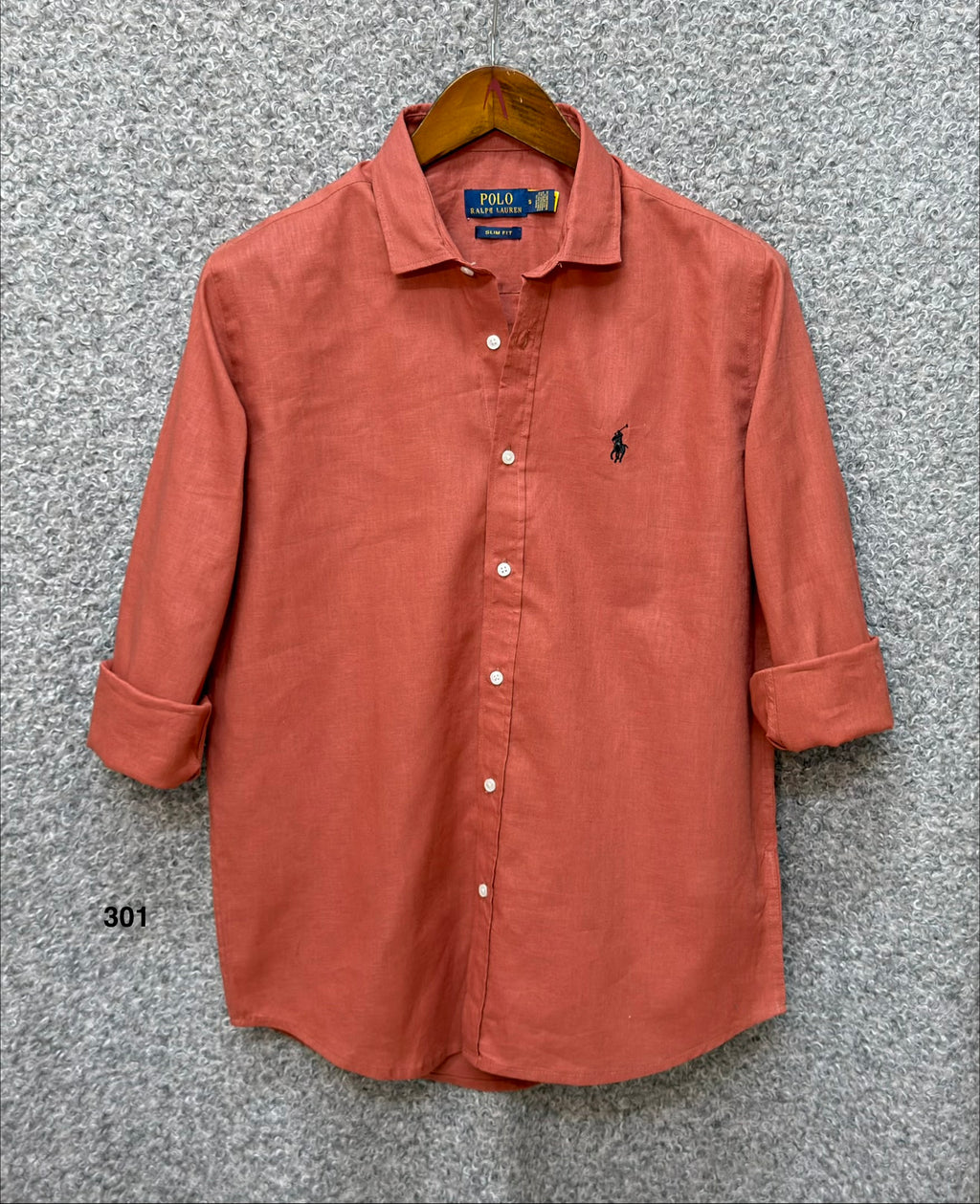 Luxury Linen Blend Solid Shirt with Cane Collar RLS 301