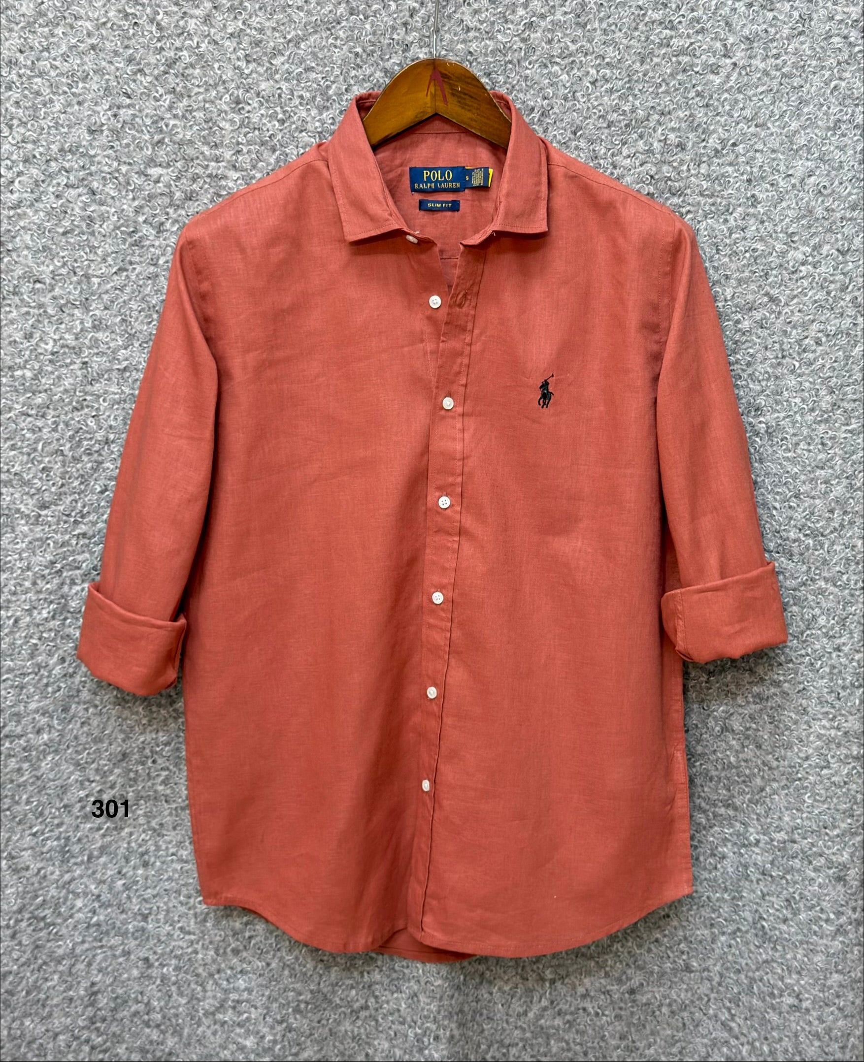 Luxury Linen Blend Solid Shirt with Cane Collar RLS 301