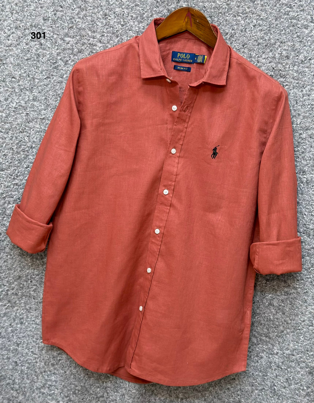 Luxury Linen Blend Solid Shirt with Cane Collar RLS 301