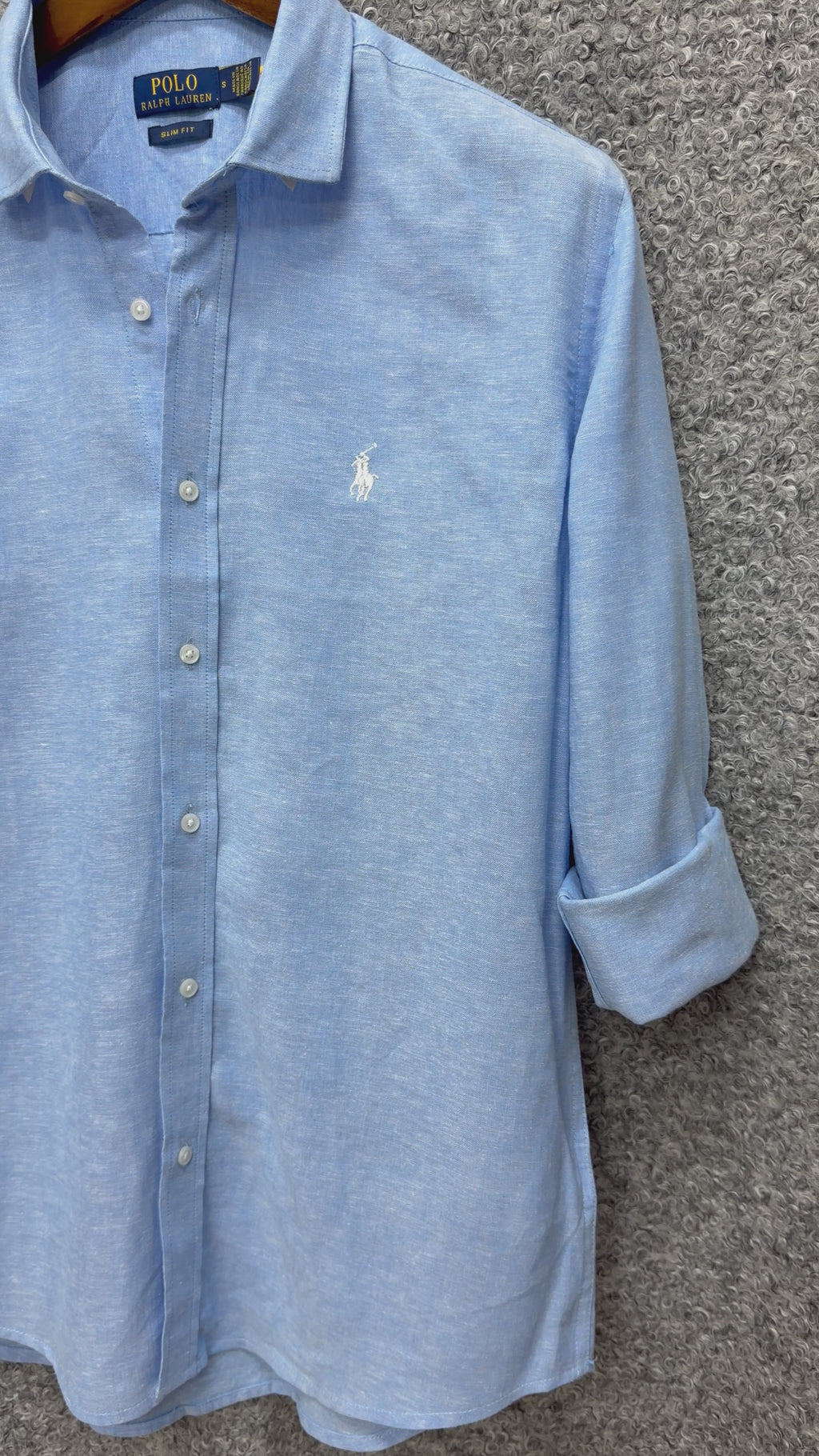 Luxury Linen Blend Solid Shirt with Cane Collar RLS 303