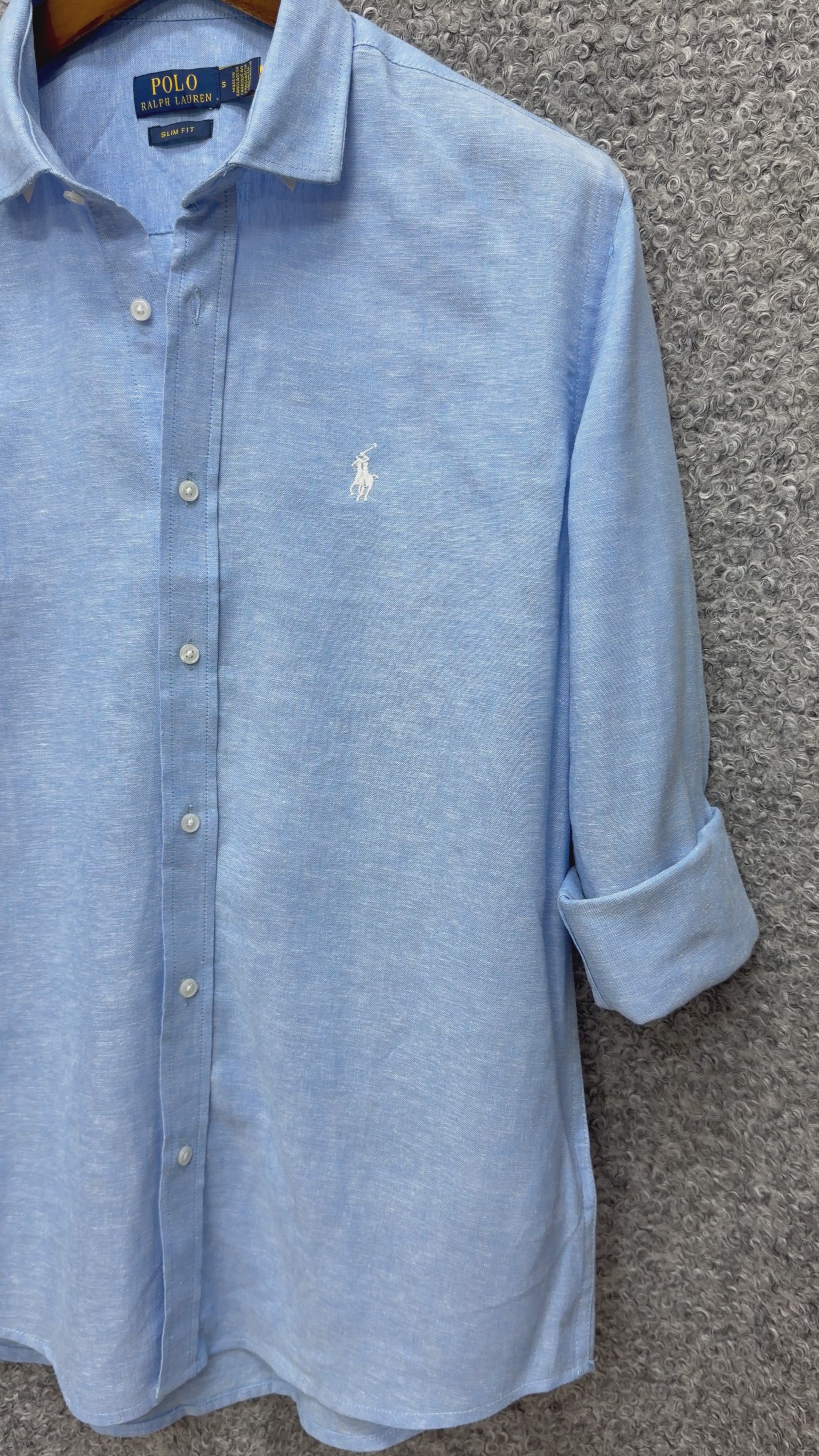 Luxury Linen Blend Solid Shirt with Cane Collar RLS 303