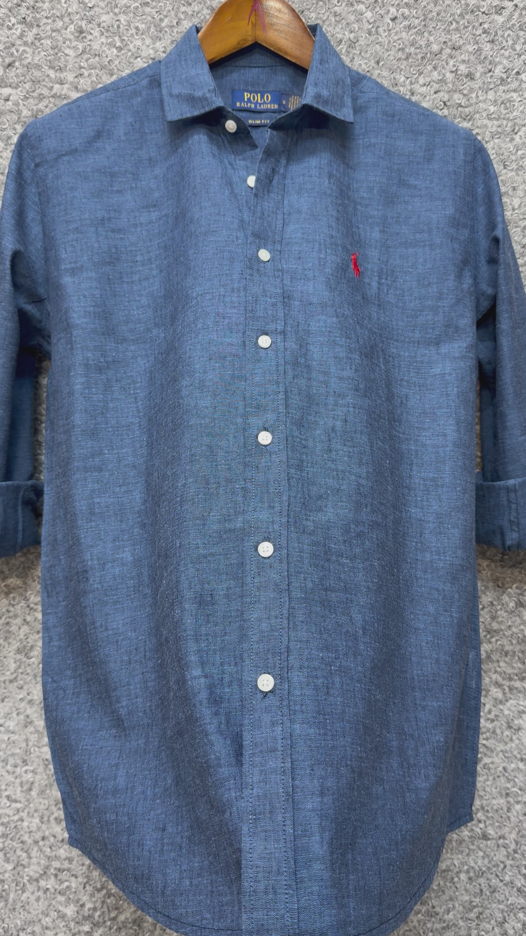 Luxury Linen Blend Solid Shirt with Cane Collar RLS 307
