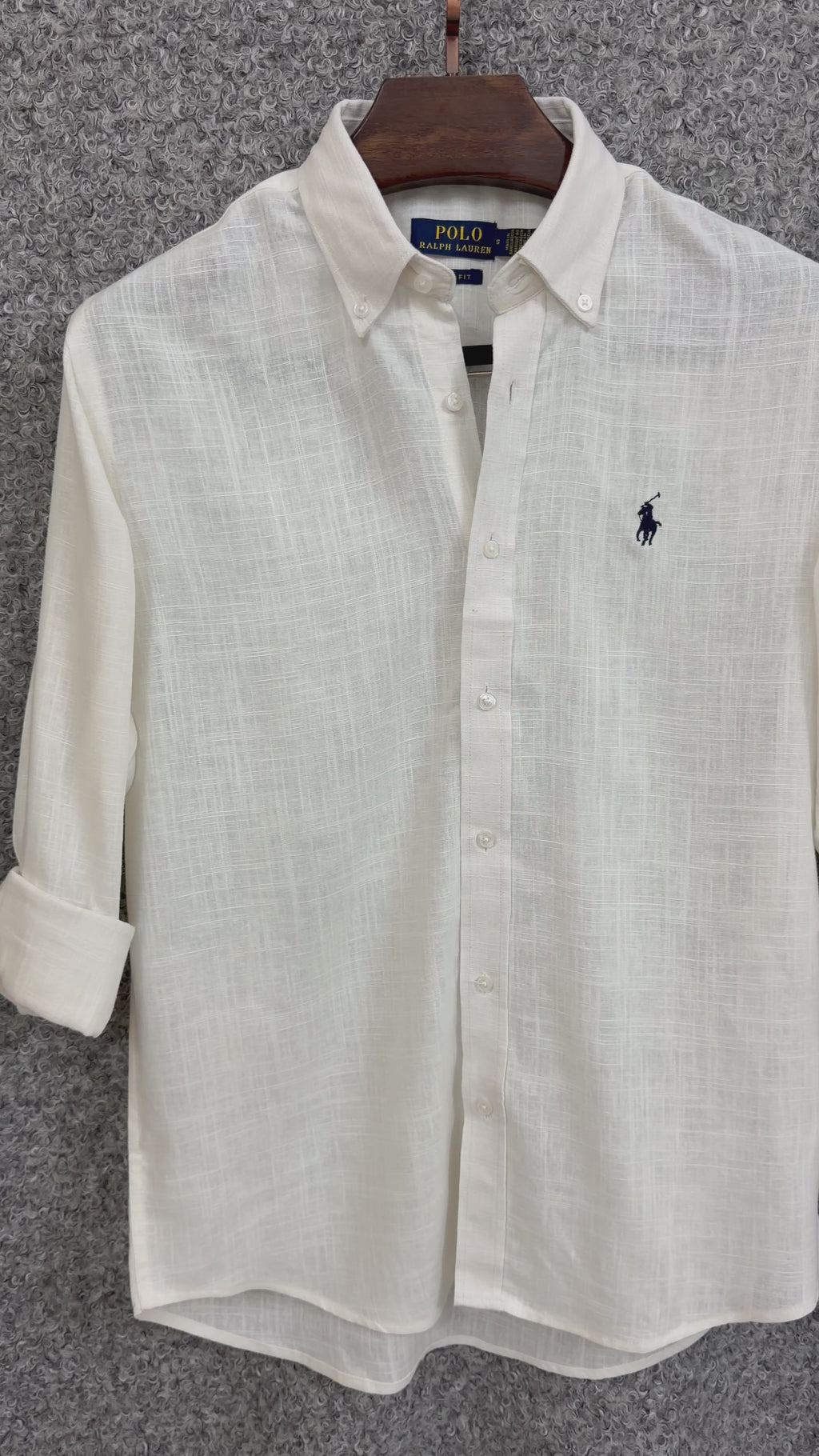 Luxury Linen Blend Solid Shirt with Cane Collar RLS 310