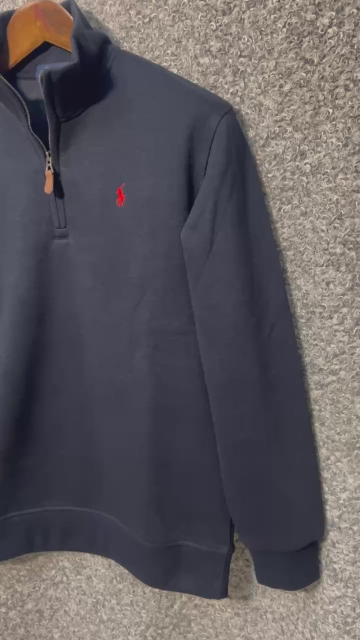 Premium Half Zip Pullover Jacket Navy