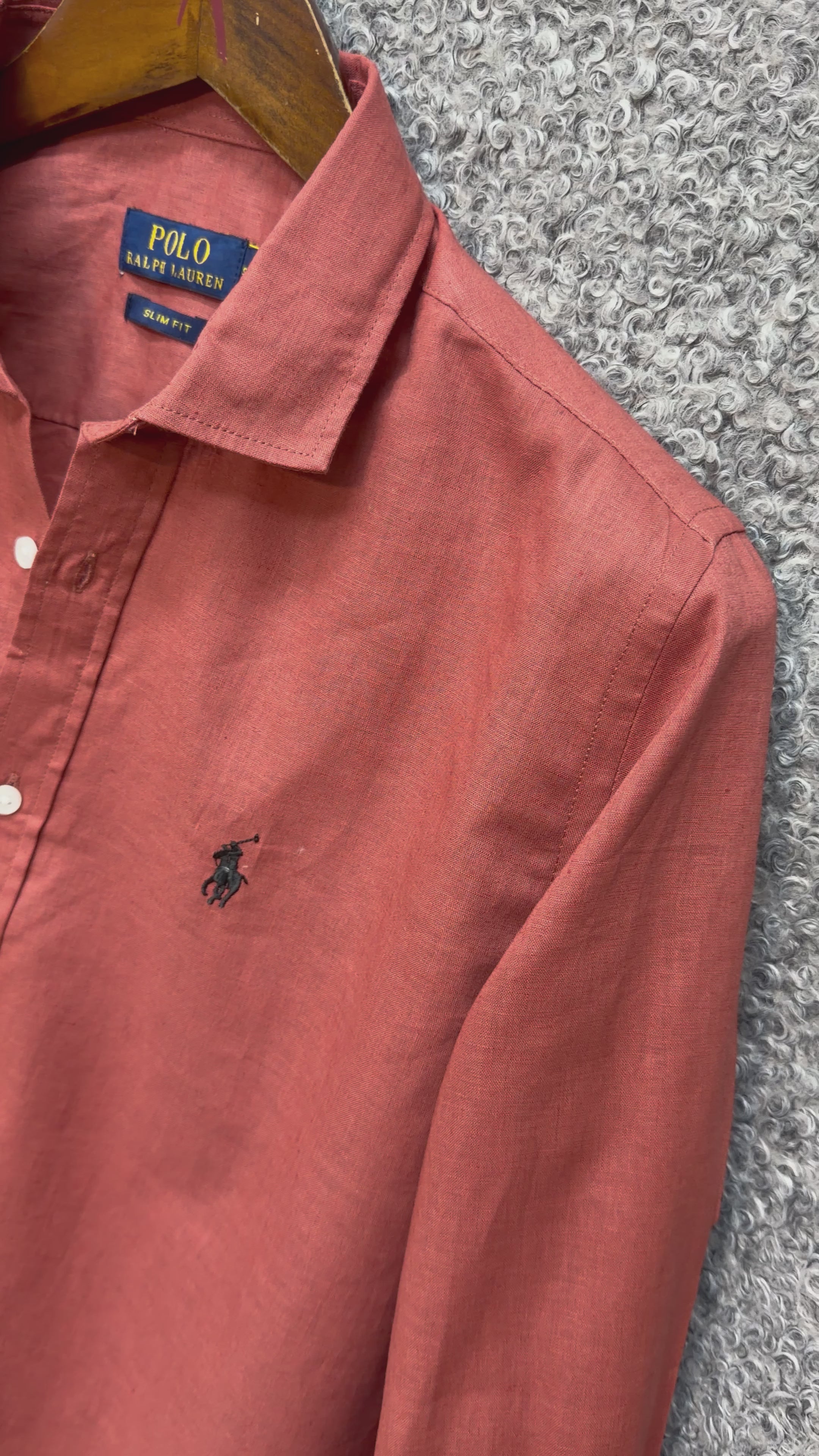Luxury Linen Blend Solid Shirt with Cane Collar RLS 301