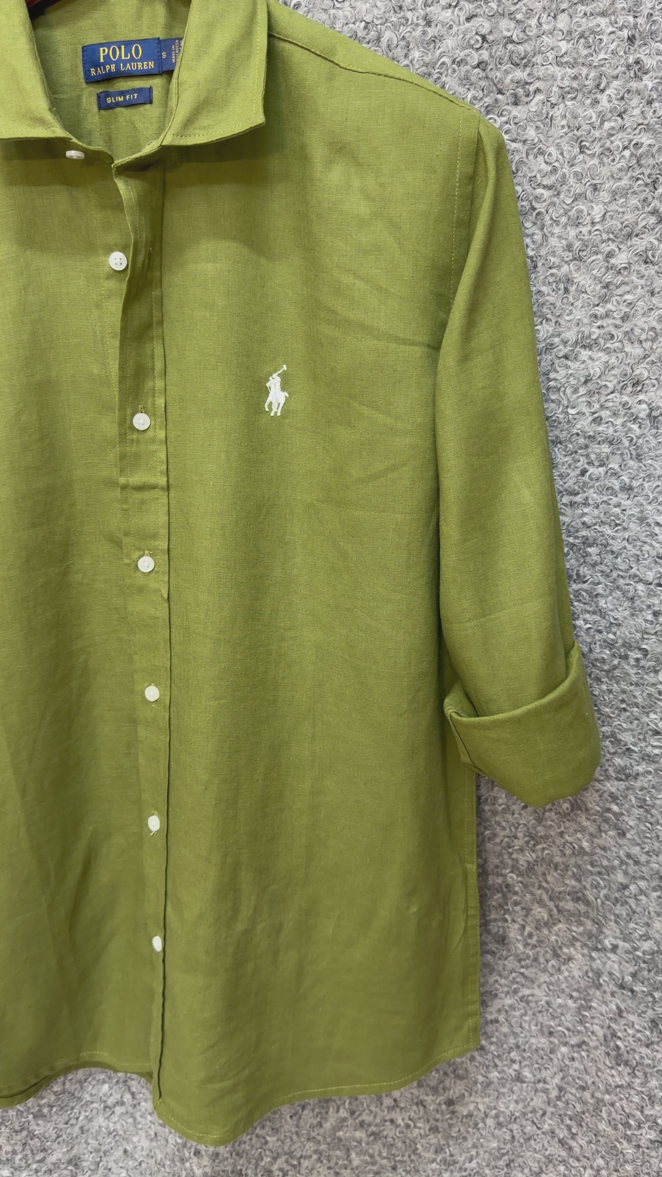 Luxury Linen Blend Solid Shirt with Cane Collar RLS 311
