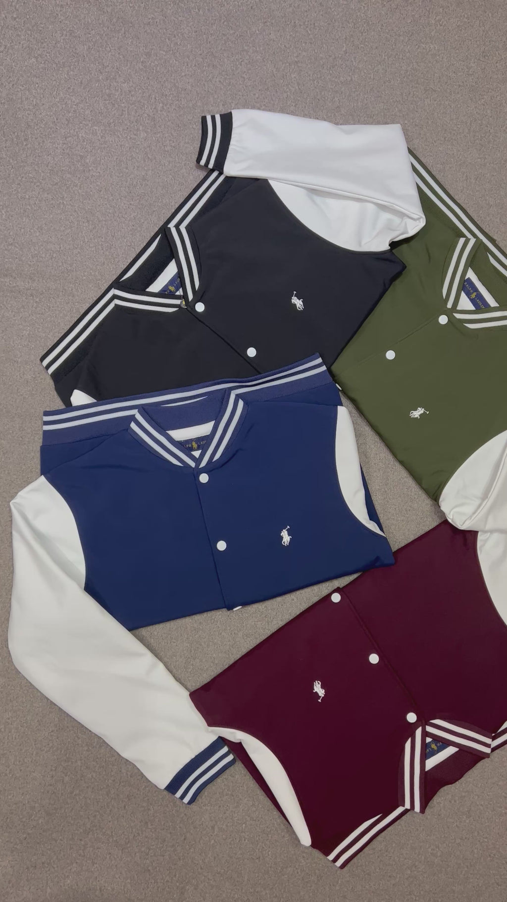 Classic Varsity Jacket with Luxury Finish Olive