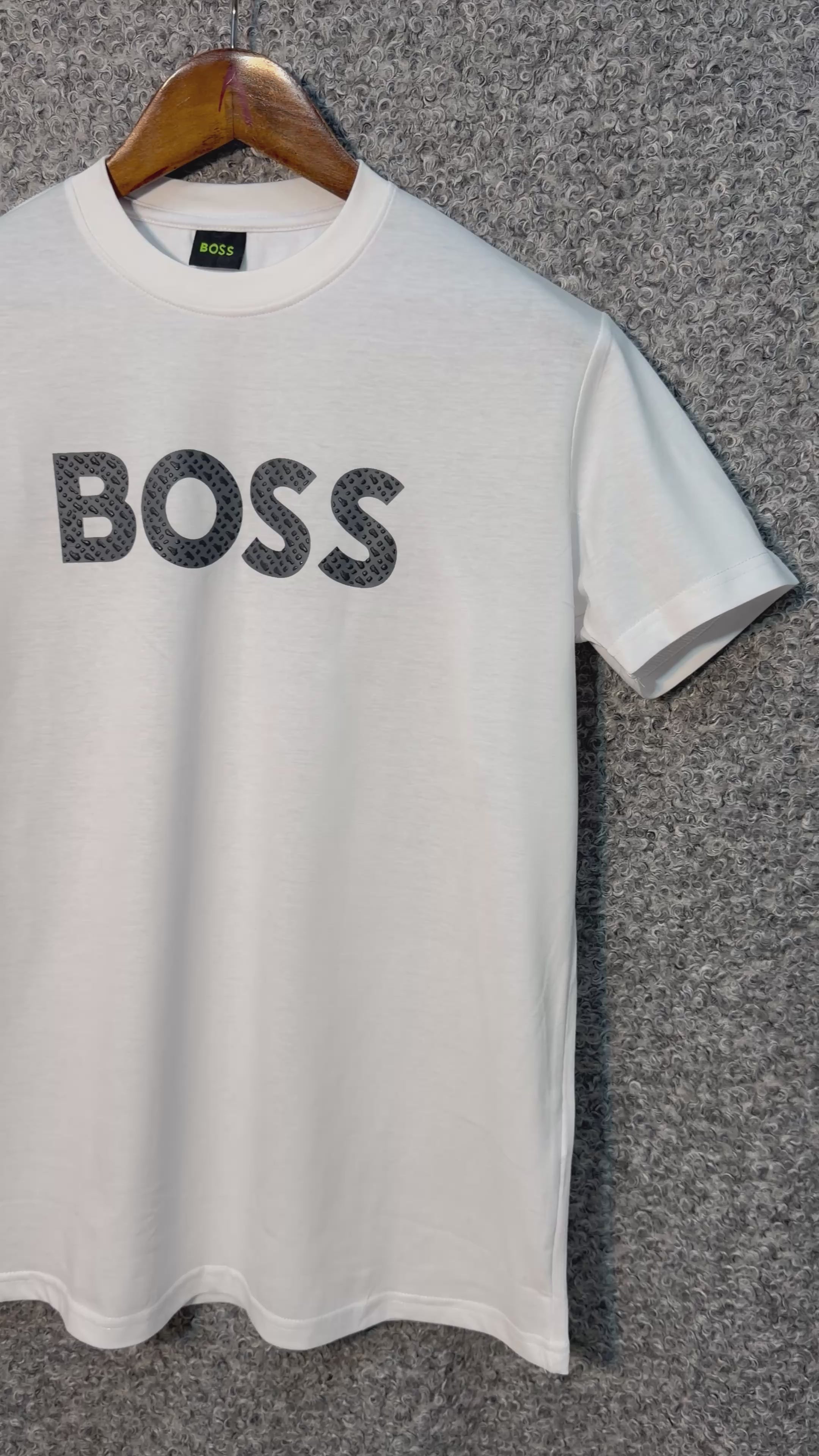Premium Stone Print Tshirt HBSPT White