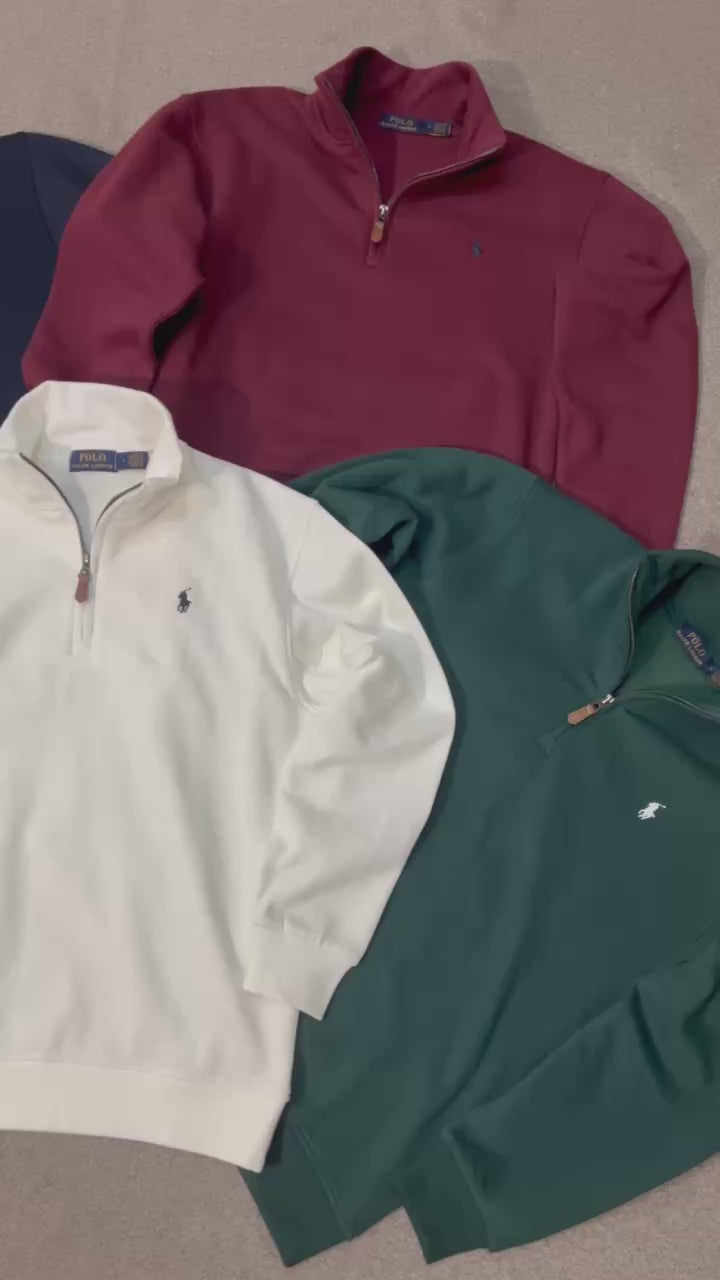 Premium Half Zip Pullover Jacket Maroon