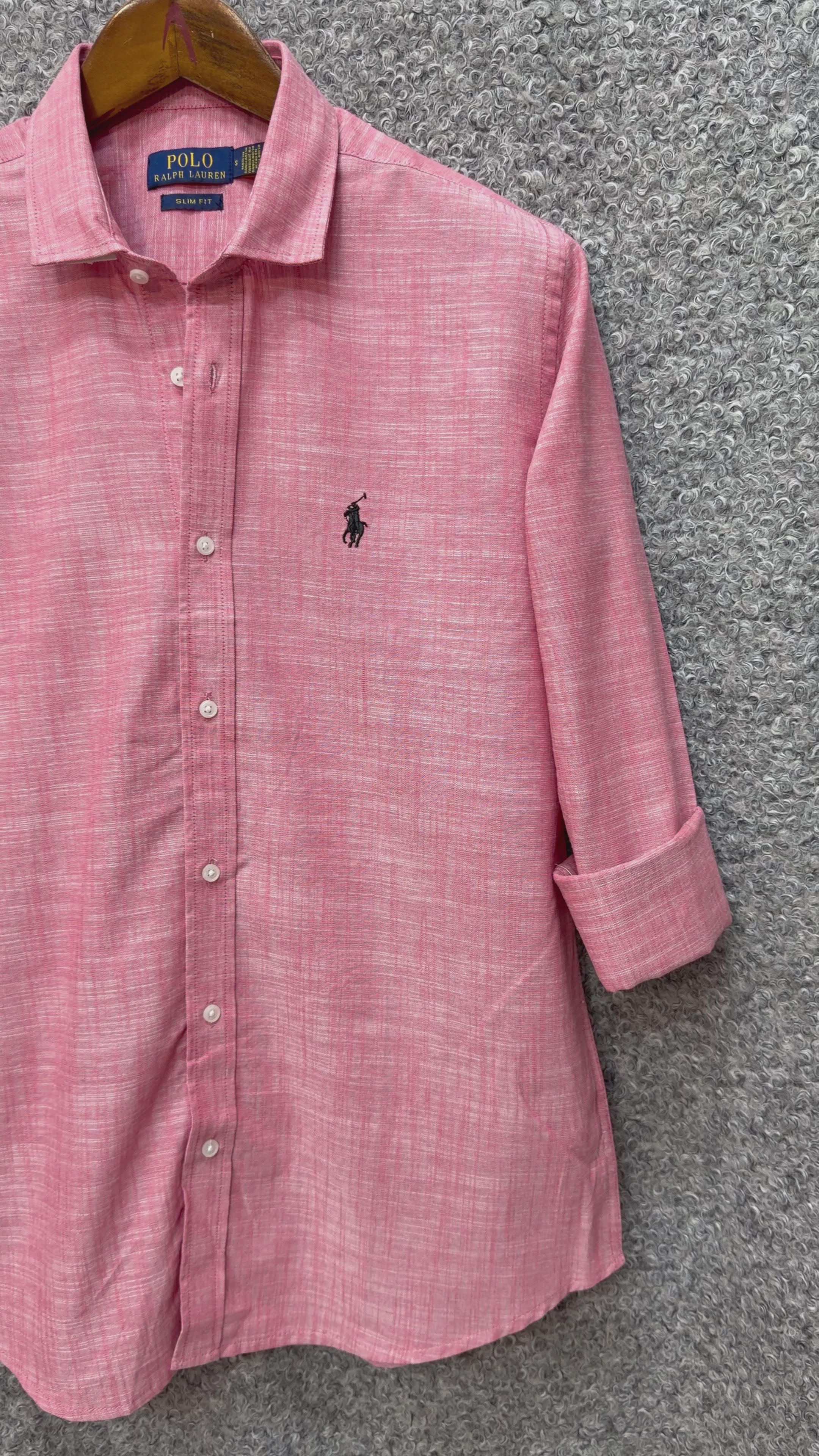 Luxury Linen Blend Solid Shirt with Cane Collar RLS 308