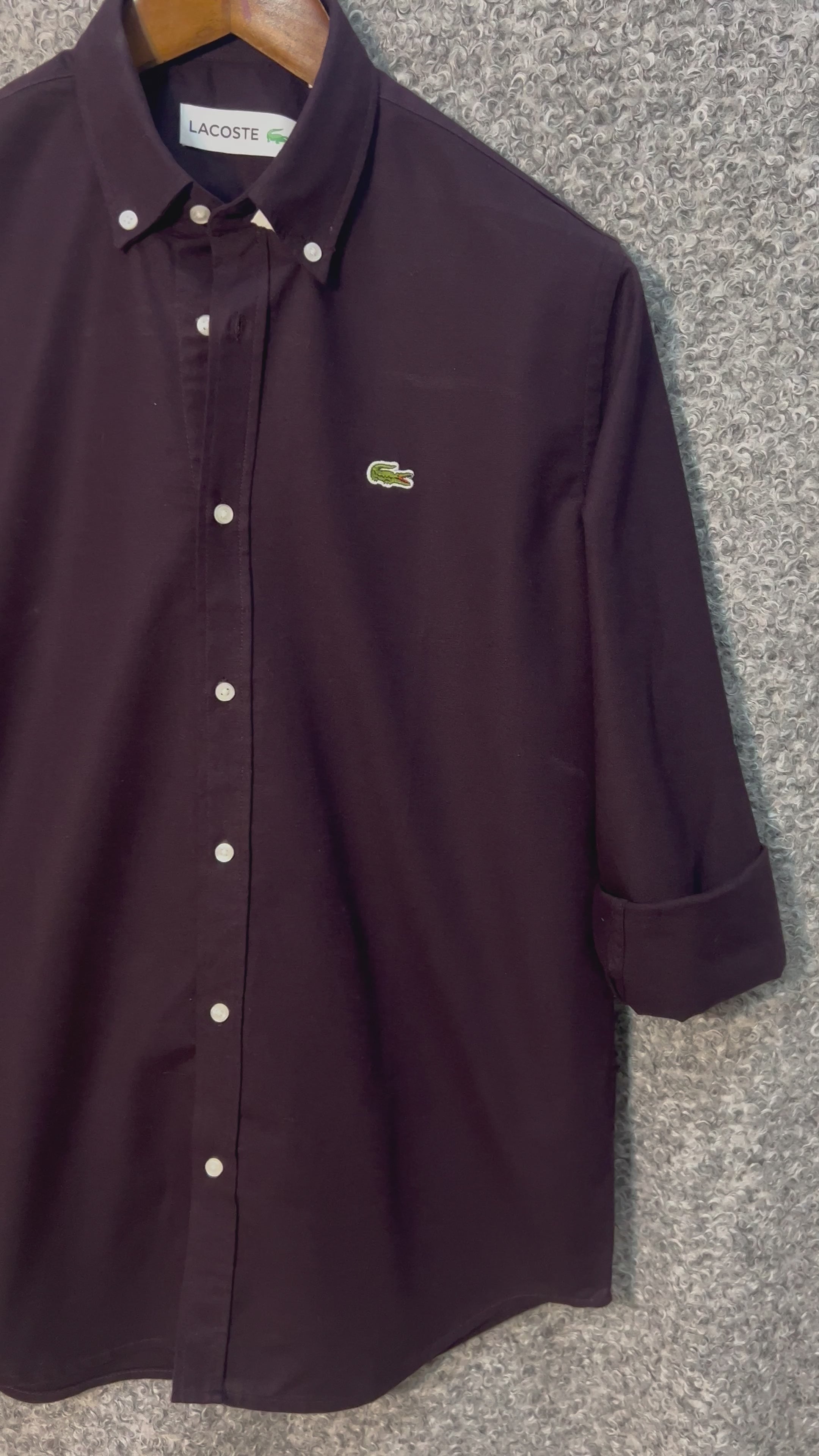 Premium Solid Oxford Cotton Shirt LKS Coffee 102