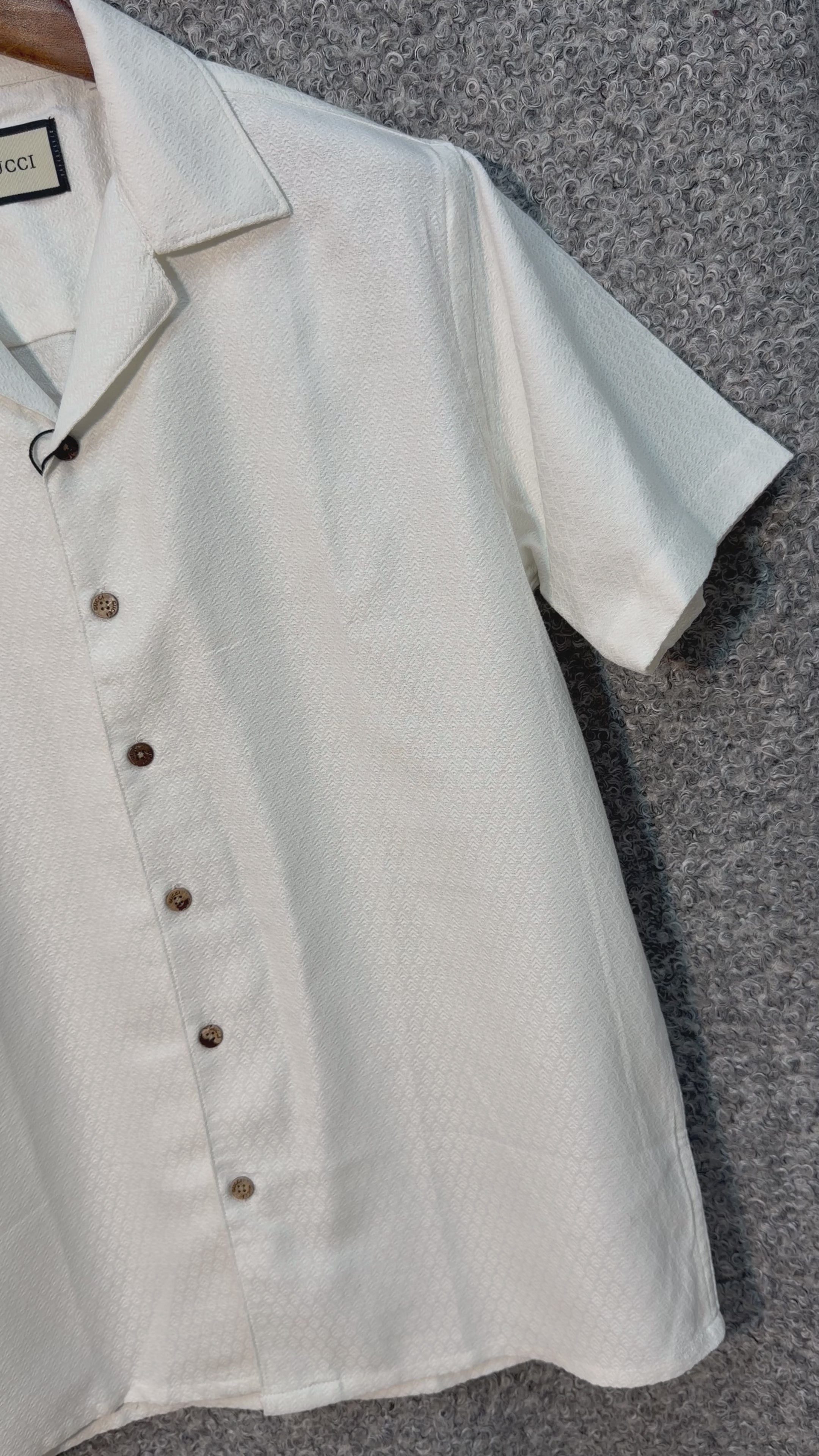 Premium Seersucker Cuban Collar Shirt GCST 422