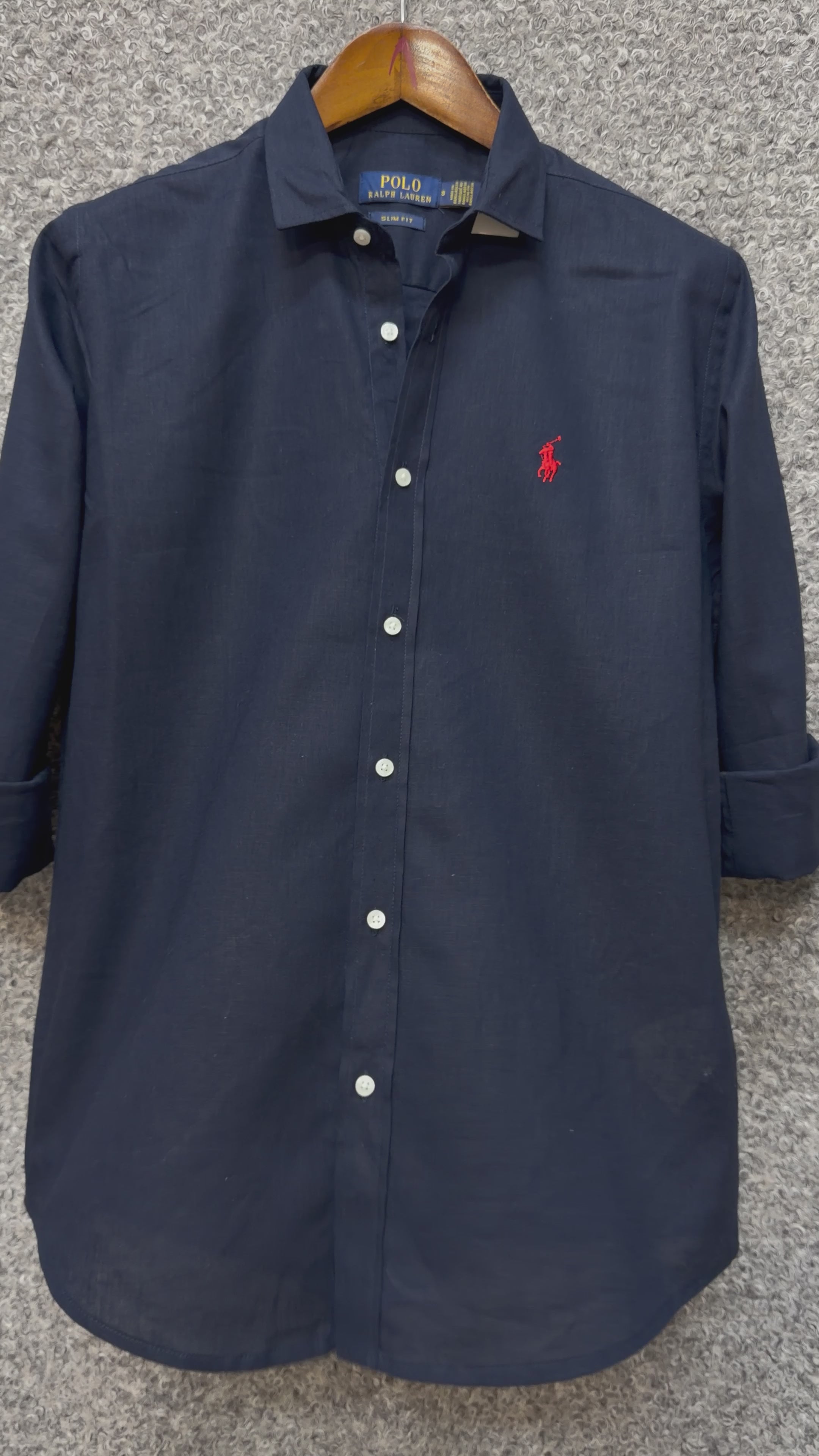 Luxury Linen Blend Solid Shirt with Cane Collar RLS 300
