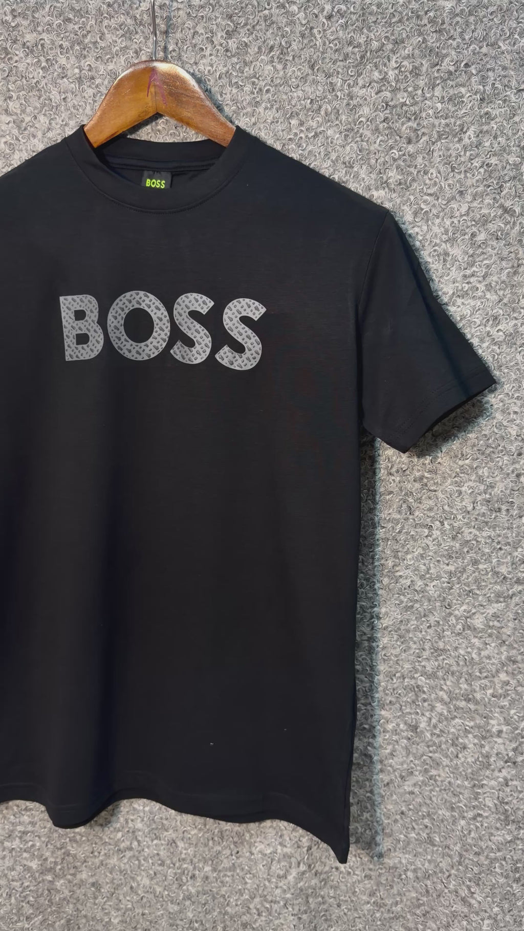 Premium Stone Print Tshirt HBSPT Black