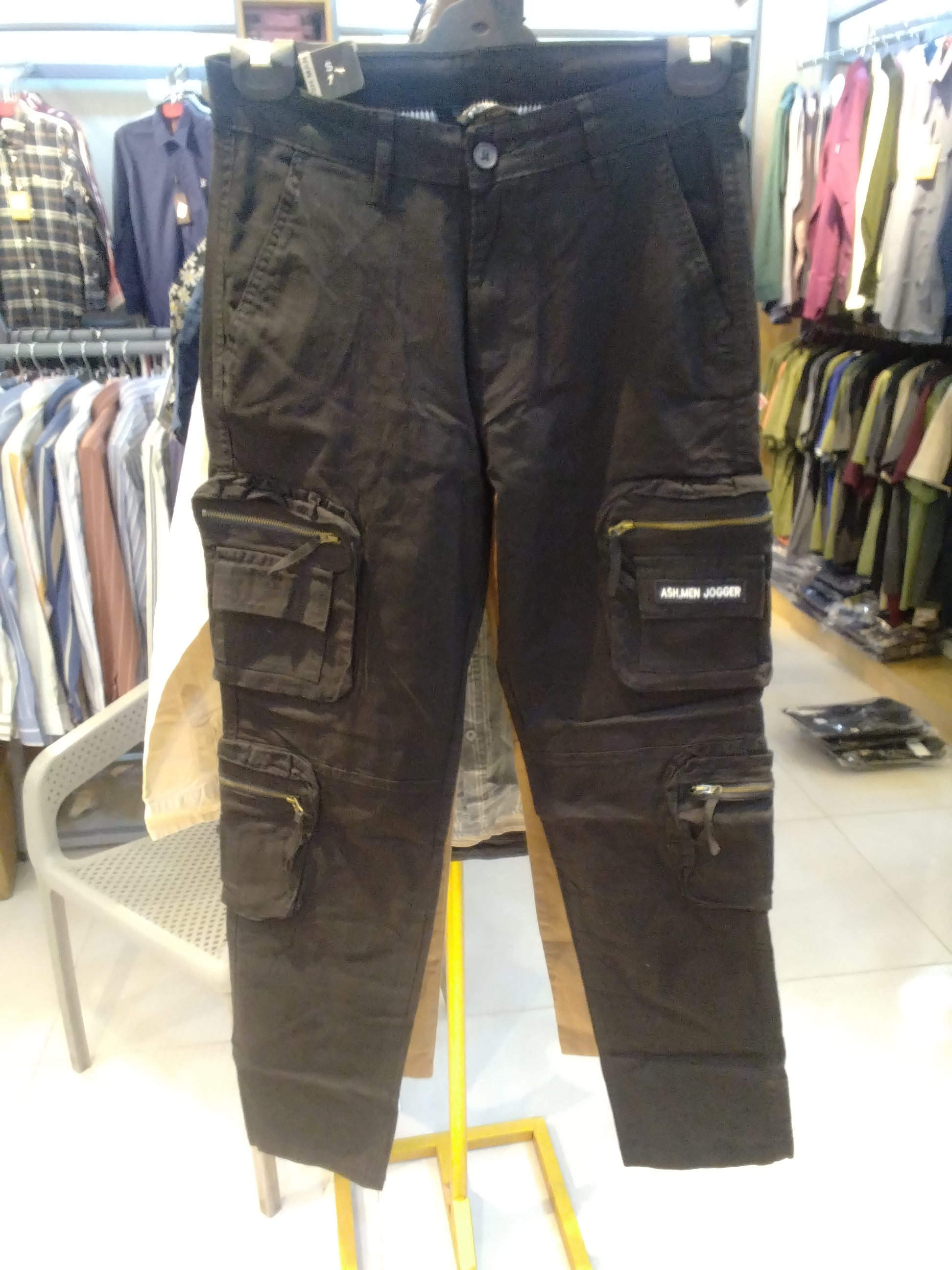 10 POCET CARGO TWILL PANT _ASH MAN 34- BLACK