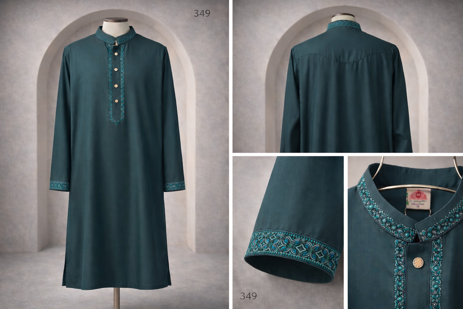 Luxury embroidery Panjabi with premium finish 349